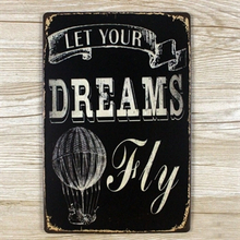 Emaljeskilt Let your Dreams fly