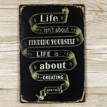 Emaljeskilt Life is about creating Yourself