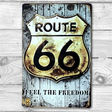 Emaljeskilt Route 66 - Feel the Freedom
