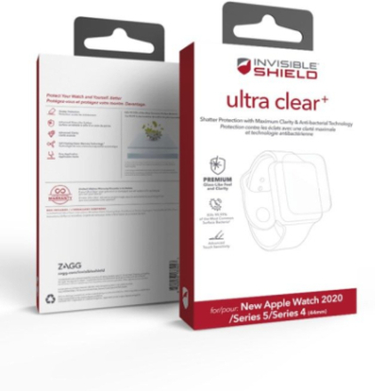 Invisible Shield Ultra Clear+ Skärmskydd för Apple Watch 5/6/SE 44 mm