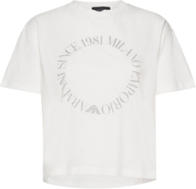 A000195Cd 010105 T-shirts & Tops Short-sleeved Hvit Emporio Armani*Betinget Tilbud