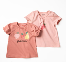 Friends kortærmet t-shirt - lyserød/koral med print - 2 stk.