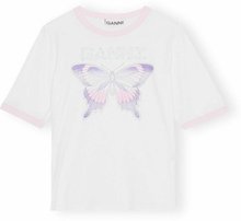 Ganni Light Stretch Butterfly d T-Shirt Overdeler