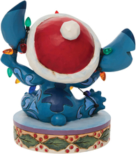 Disney Traditions Stitch Wrapped in Lights Figurine