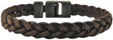 JOSH 24831-BRA-VB-BR Armband Vintage Black leder bruin 11 mm