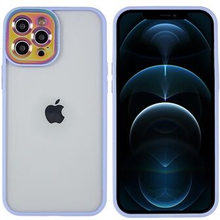 For iPhone 12 Pro Max Precise Cutout Hard PC + Soft TPU Phone Case with Colorful Metal Camera Lens