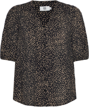 Camillenn Shirt Tops Blouses Short-sleeved Black Noa Noa