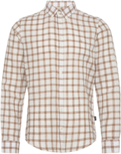 Cfanton 0053 Ls Bd Check Linen Mix Shirts Linen Shirts Beige Casual Friday*Betinget Tilbud