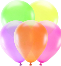5 stk Neonfarget Latexballonger 25 cm