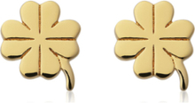 Clover Studs Accessories Jewellery Earrings Studs Gull SOPHIE By SOPHIE*Betinget Tilbud