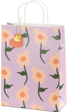 Lilla Gavepose med Blomster 10x24x32 cm