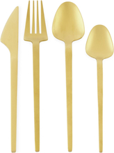Vienna Flatware - 24 Piece Set Home Tableware Cutlery Cutlery Set Gold Jonathan Adler