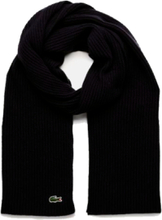 Lacoste Wool Knit Scarf Black