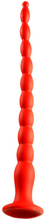 Stretch Worm Long Dildo Red 43cm Extra lång analdildo