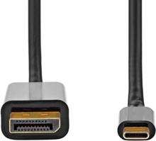 Plexgear USB-C-kabel till Displayport 2 m