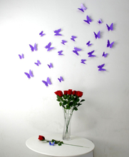 3D Fjärilsdekor -Lila