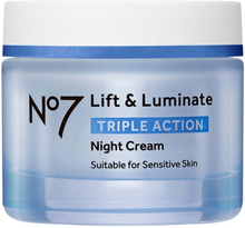 No7 Lift & Luminate Triple Action Night Cream Suitable For Sensitive Skin - 50 ml