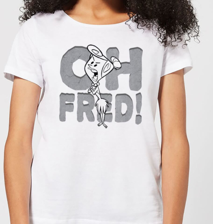 The Flintstones Oh Fred! Women's T-Shirt - White - XL