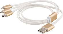 Epzi Usb-c/lightning/micro-usb Cable 1m Hvid