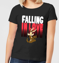 Looney Tunes Falling In Love Wile E. Coyote Women's T-Shirt - Black - S