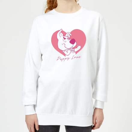 Scooby Doo Puppy Love Women's Sweatshirt - White - S