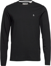 Small Logo Long Sleeve T-Shirt T-shirts Long-sleeved Svart Original Penguin*Betinget Tilbud