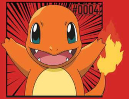 Pokémon Pokédex Charmander #0004 Men's T-Shirt - Red - L