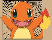 Pokémon Pokédex Charmander #0004 Men's T-Shirt - Tan - L