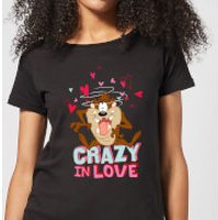Looney Tunes Crazy In Love Taz Women's T-Shirt - Black - S - Black