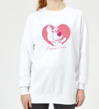 Scooby Doo Puppy Love Women's Sweatshirt - White - XS - White