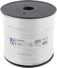 Deltaco Speaker Cable 2x1.5 100m White 100m
