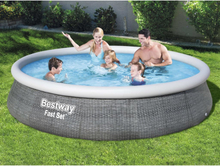 Bestway Oppblåsbart basseng Fast Set med pumpe 396x84 cm