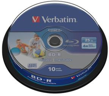 VERBATIM BD-R 25GB 6x 10-pack Spindel Printbar