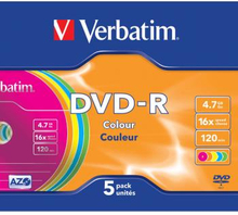 VERBATIM DVD-R 4,7GB 5-pack Slim Case