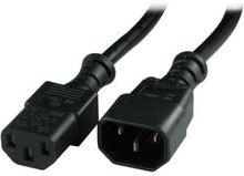 DELTACO Power Cord | Extension cord | IEC C14 - IEC C13 | 2m | Black