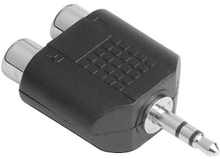 HAMA Adapter Audio 3.5mm-2xRCA Hane-2x Hona Svart