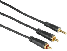 HAMA Kabel Audio 3.5mm-2xRCA Guld Svart 10m