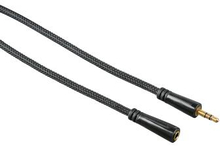 HAMA Kabel Audio 3.5mm-3.5mm Förlängning Guld Svart 3m