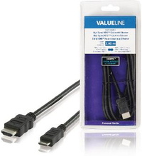 Valueline High Speed HDMI Kabel med Ethernet HDMI Kontakt - HDMI Mini Hane 2.00 m Svart