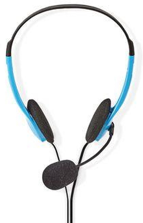 Nedis PC headset | On-Ear | Stereo | 2x 3.5 mm | Vikbara Mikrofon | Blå