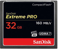 SANDISK Minneskort CF Extreme Pro 32GB 160MB/s UDMA7