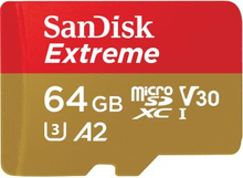 SANDISK MicroSDXC Extreme 64GB 160MB/s A2 C10 V30 UHS-I U3
