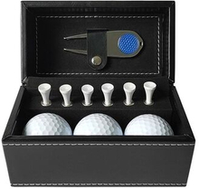 11 Pcs Golf Set Golf Training Accessories with 6 Golf Tees 3 Golf Balls Divot Repair Tool Leather B