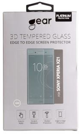 GEAR Härdat Glas 3D Full Cover Transp. Sony Xperia XZ1