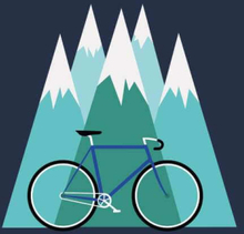 Bike and Mountains Christmas Jumper - Navy - 3XL - Navy