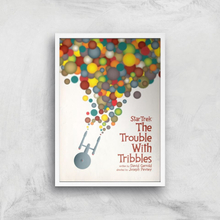 The Trouble With Tribbles Giclee - A3 - White Frame