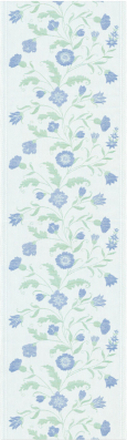 Ekelund - Blom bordløper 35x120 cm blå