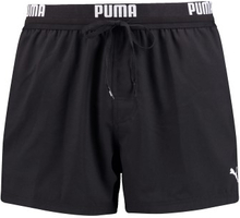 Puma Badbyxor Logo Short Length Swim Shorts Svart polyester Small Herr