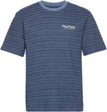 Textured Stripe T-Shirt T-shirts Short-sleeved Marineblå Penfield*Betinget Tilbud