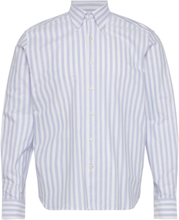 Reg Fit Bd Casual Striped Oxford Skjorte Uformell Blå Oscar Jacobson*Betinget Tilbud